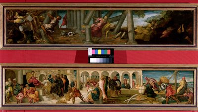 The Death of Samson; The Queen of Sheba Before King Solomon (a pair), 1543 by Jacopo Robusti Tintoretto